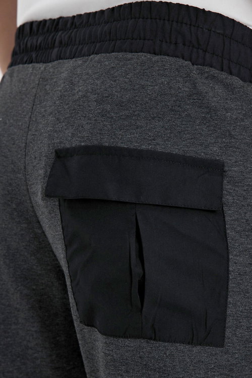 Slazenger RAJKO IN Erkek Fermuar Cepli Slim Fit Antrasit Eşofman Altı