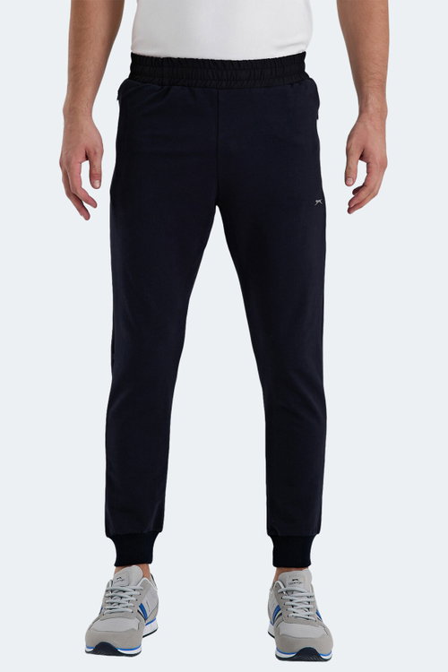 Slazenger RAJKO IN Erkek Fermuar Cepli Slim Fit Lacivert Eşofman Altı