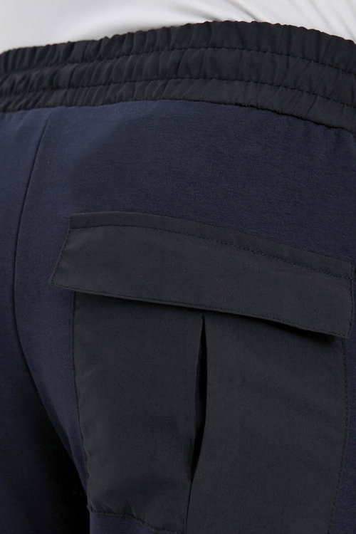 Slazenger RAJKO IN Erkek Fermuar Cepli Slim Fit Lacivert Eşofman Altı