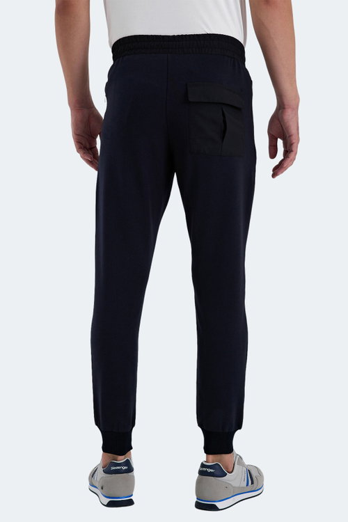 Slazenger RAJKO IN Erkek Fermuar Cepli Slim Fit Lacivert Eşofman Altı
