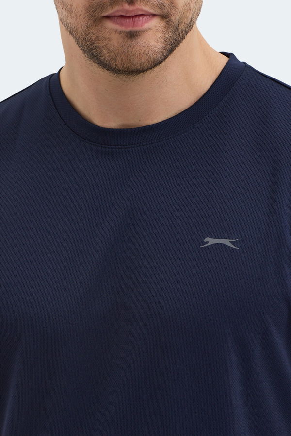 Slazenger RAJYA Erkek Kolsuz Lacivert Tişört
