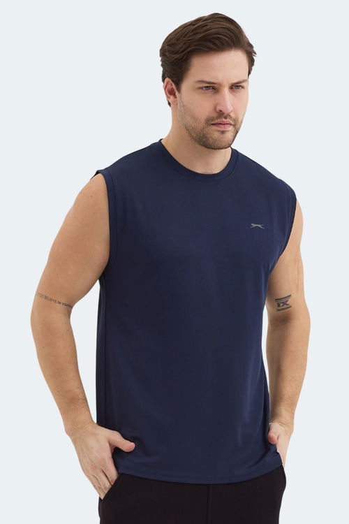 Slazenger RAJYA Erkek Kolsuz Lacivert Tişört