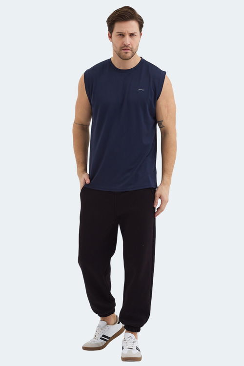 Slazenger RAJYA Erkek Kolsuz Lacivert Tişört