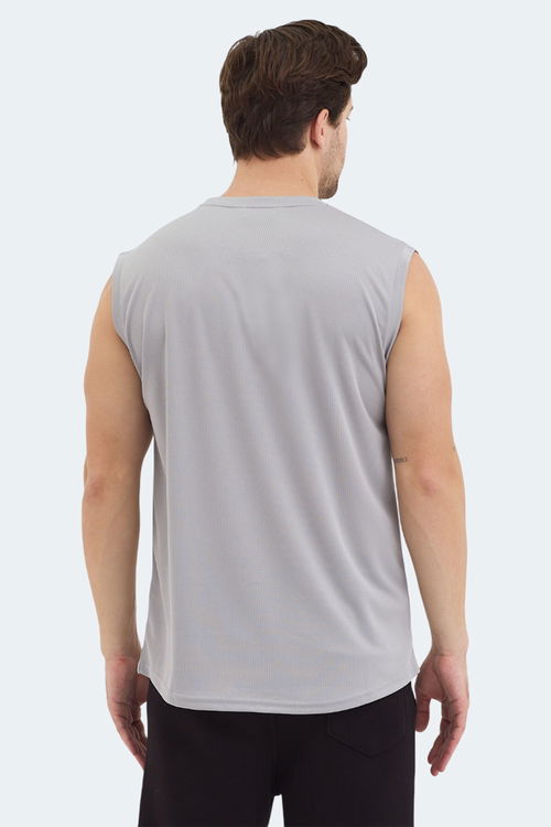 Slazenger RAJYA Erkek Kolsuz Gri Tişört