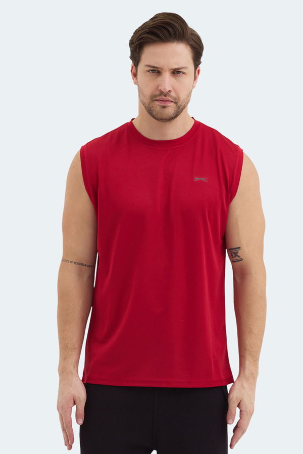 Slazenger RAJYA Erkek Kolsuz Kırmızı Tişört
