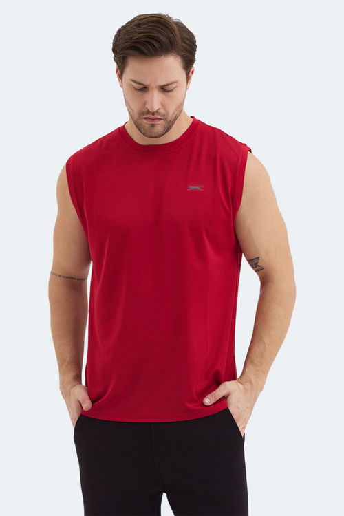 Slazenger RAJYA Erkek Kolsuz Kırmızı Tişört