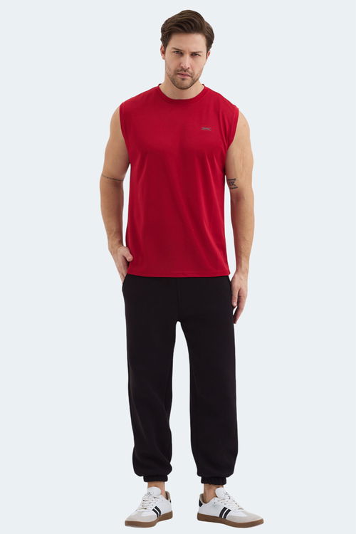 Slazenger RAJYA Erkek Kolsuz Kırmızı Tişört
