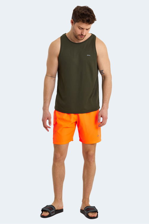 Slazenger RASMUS IN Erkek Cepli Deniz Şortu Turuncu Mayo