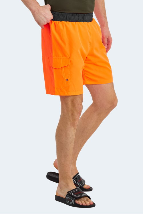 Slazenger RASMUS IN Erkek Cepli Deniz Şortu Turuncu Mayo
