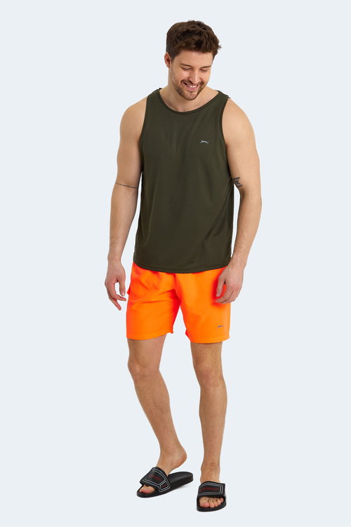 Slazenger RASMUS IN Erkek Cepli Deniz Şortu Turuncu Mayo