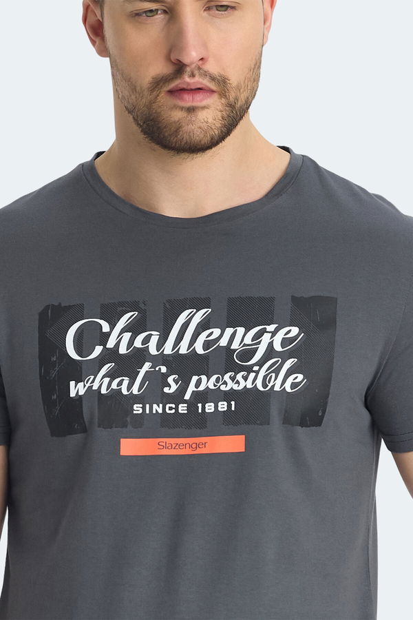 Slazenger RATAN Erkek Tişört Koyu Gri