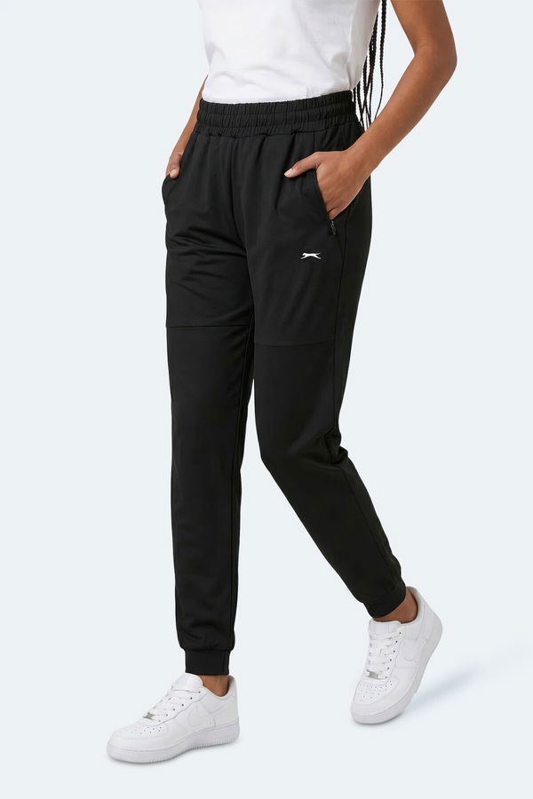 Slazenger RELATIVE Kadın Fermuar Cepli Siyah Eşofman Altı