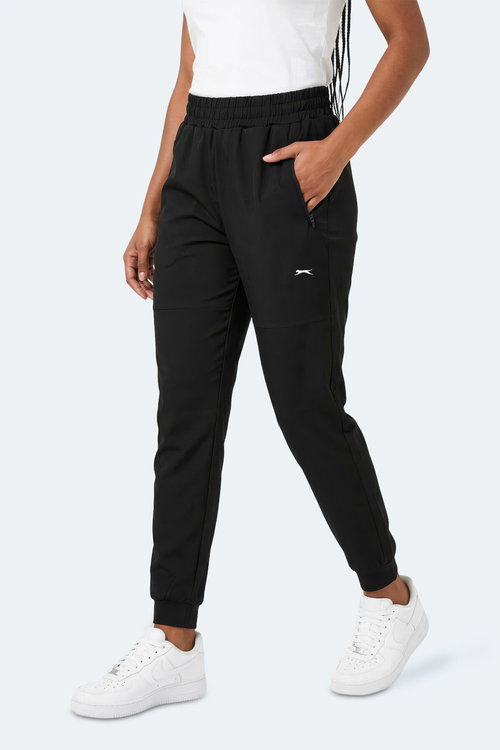 Slazenger RELATIVE Kadın Fermuar Cepli Siyah Eşofman Altı