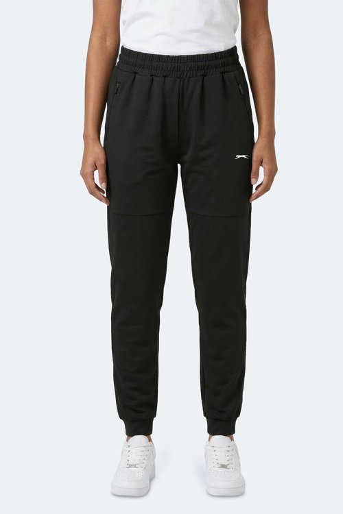 Slazenger RELATIVE Kadın Fermuar Cepli Siyah Eşofman Altı