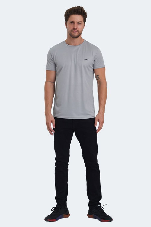 Slazenger REPUBLIC MTR Erkek Açık Gri Tişört