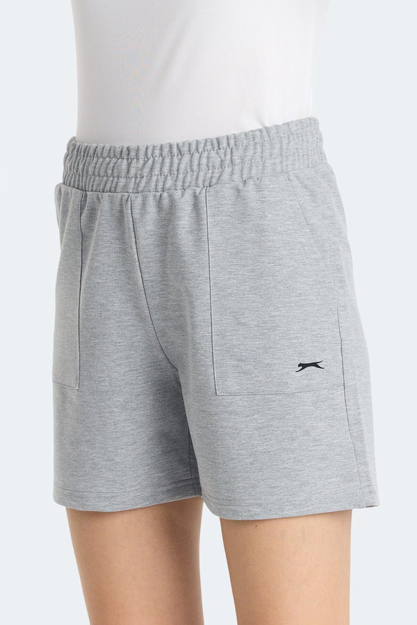 Slazenger ROKO I Kadın Cepli Gri Şort