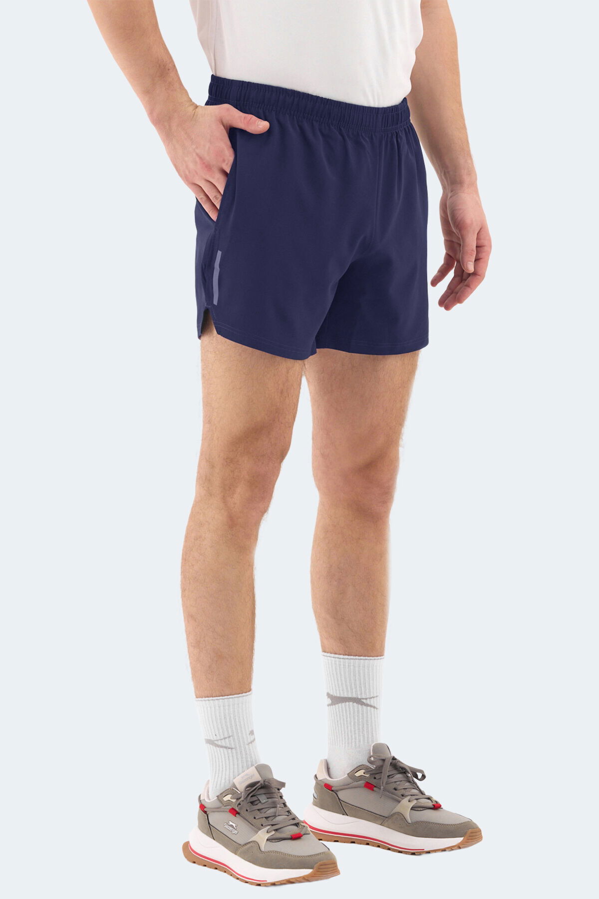 Slazenger ROMANO Erkek Cepli Fıtness Lacivert Şort - Thumbnail