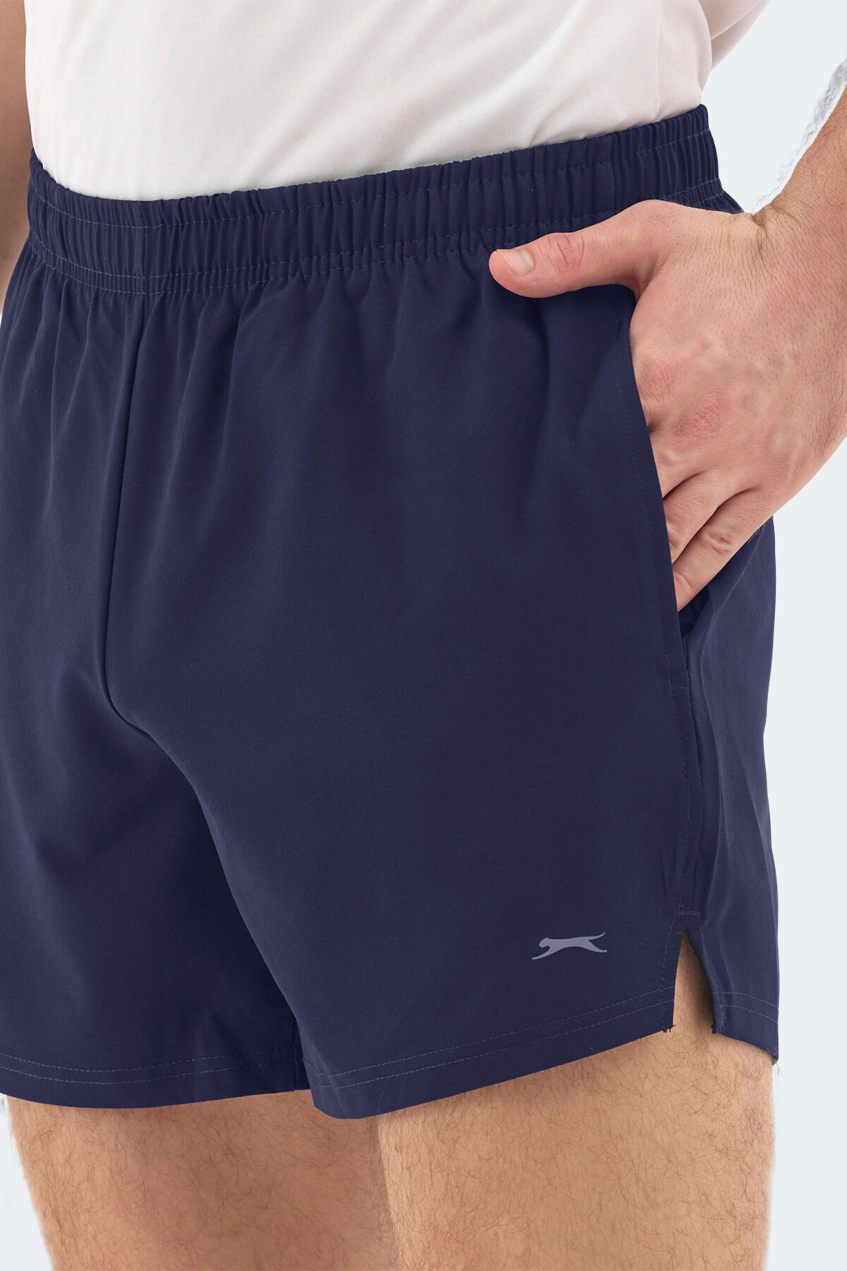 Slazenger ROMANO Erkek Cepli Fıtness Lacivert Şort - Thumbnail