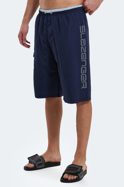 Slazenger RUNIST IN Erkek Cepli Deniz Şortu Lacivert Mayo