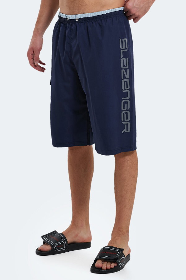 Slazenger RUNIST IN Erkek Cepli Deniz Şortu Lacivert Mayo