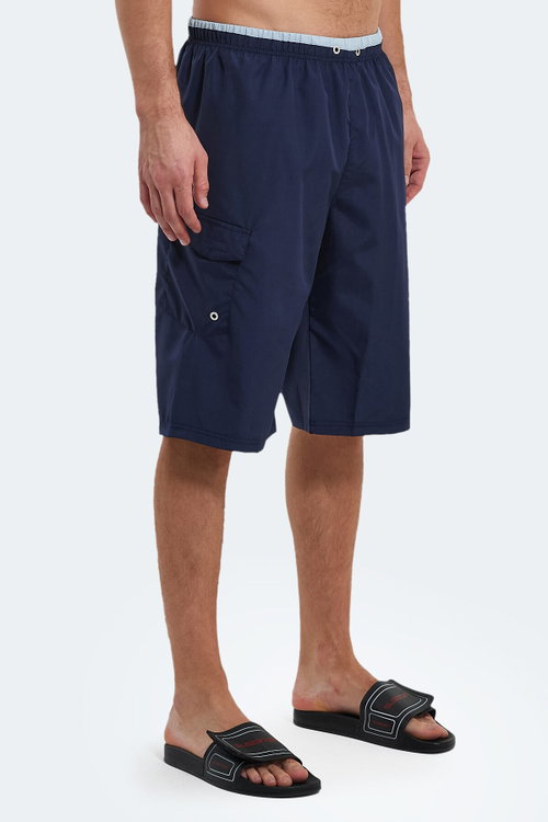 Slazenger RUNIST IN Erkek Cepli Deniz Şortu Lacivert Mayo