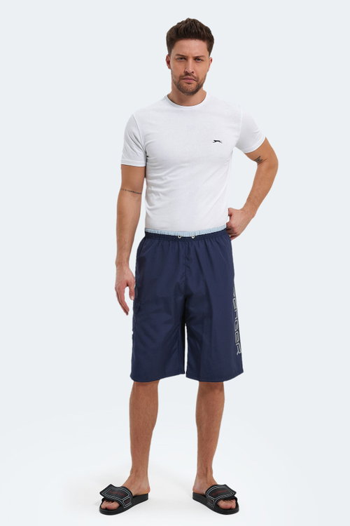 Slazenger RUNIST IN Erkek Cepli Deniz Şortu Lacivert Mayo