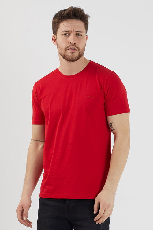 Slazenger SANDER KTN 5 li Set Erkek Beyaz - Gri - Siyah - Lacivert - Kırmızı Tişört