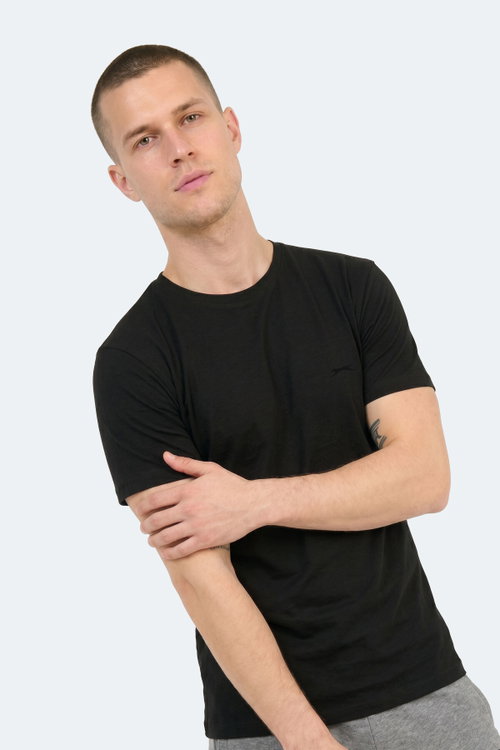 Slazenger SANDER KTN Erkek Siyah Tişört