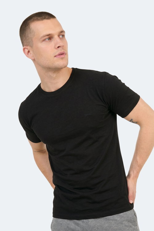 Slazenger SANDER KTN Erkek Siyah Tişört