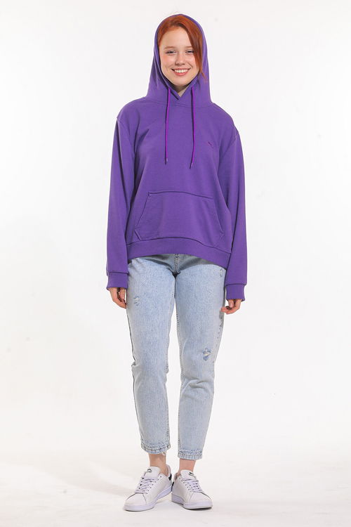 SARA Kadın Sweatshirt Mor