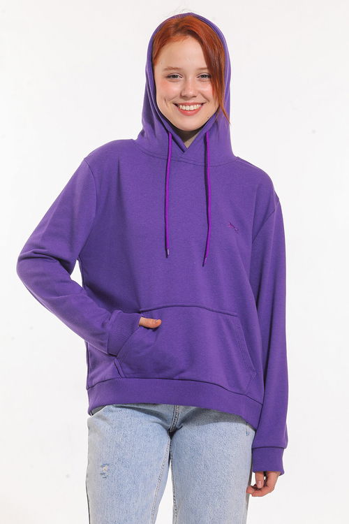 SARA Kadın Sweatshirt Mor