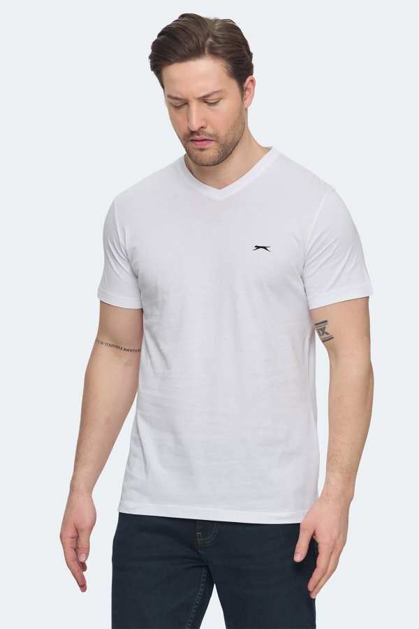 Slazenger SARGON 3 lü Set Erkek Beyaz - Siyah - Lacivert Tişört