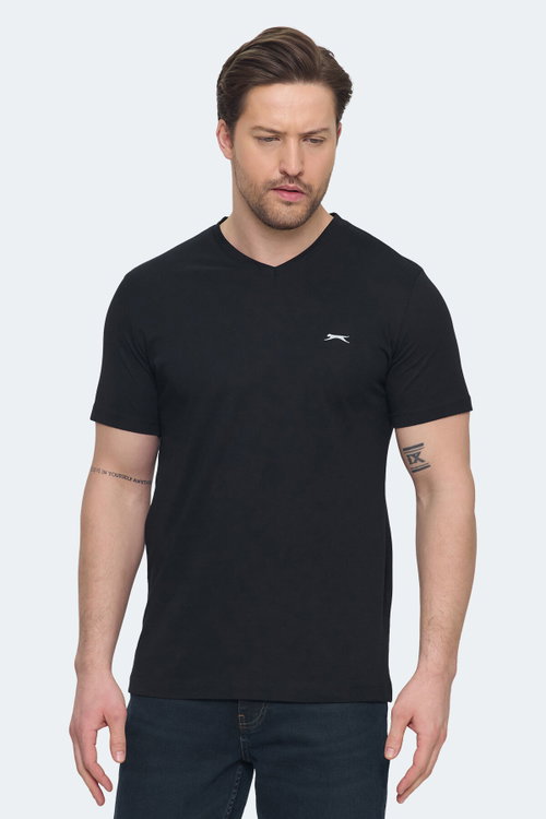 Slazenger SARGON 3 lü Set Erkek Beyaz - Siyah - Lacivert Tişört