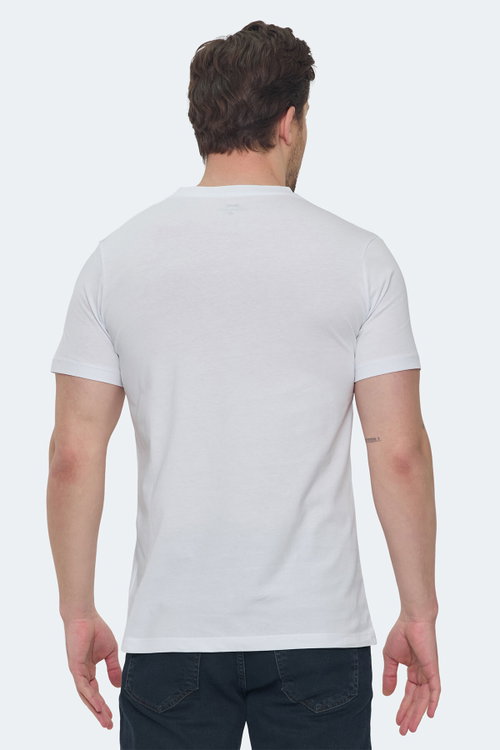 Slazenger SARGON 3 lü Set Erkek Beyaz - Siyah - Lacivert Tişört