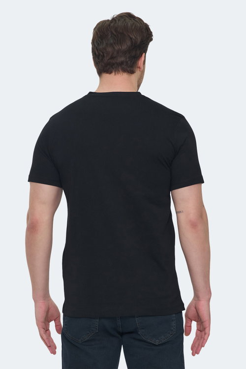 Slazenger SARGON 3 lü Set Erkek Beyaz - Siyah - Lacivert Tişört