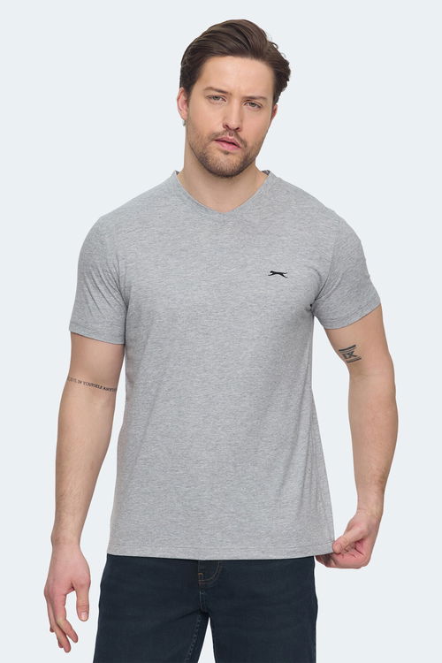 Slazenger SARGON 5 li Set Erkek Beyaz - Siyah - Lacivert - Haki - Gri Tişört