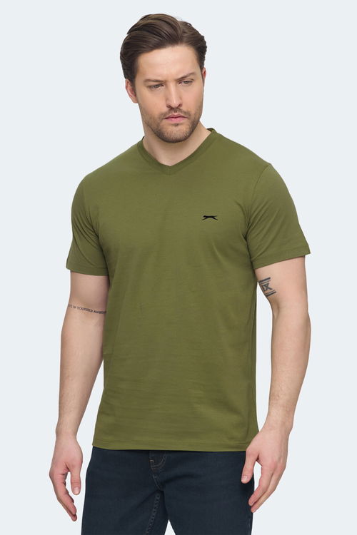 Slazenger SARGON 5 li Set Erkek Beyaz - Siyah - Lacivert - Haki - Gri Tişört