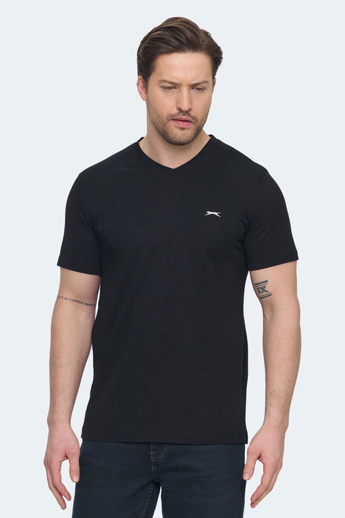 Slazenger SARGON 5 li Set Erkek Beyaz - Siyah - Lacivert - Haki - Gri Tişört