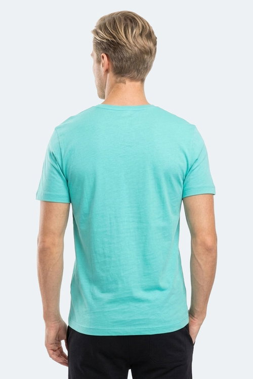 Slazenger SARGON IN Erkek V Yaka Koyu Yeşil Tişört