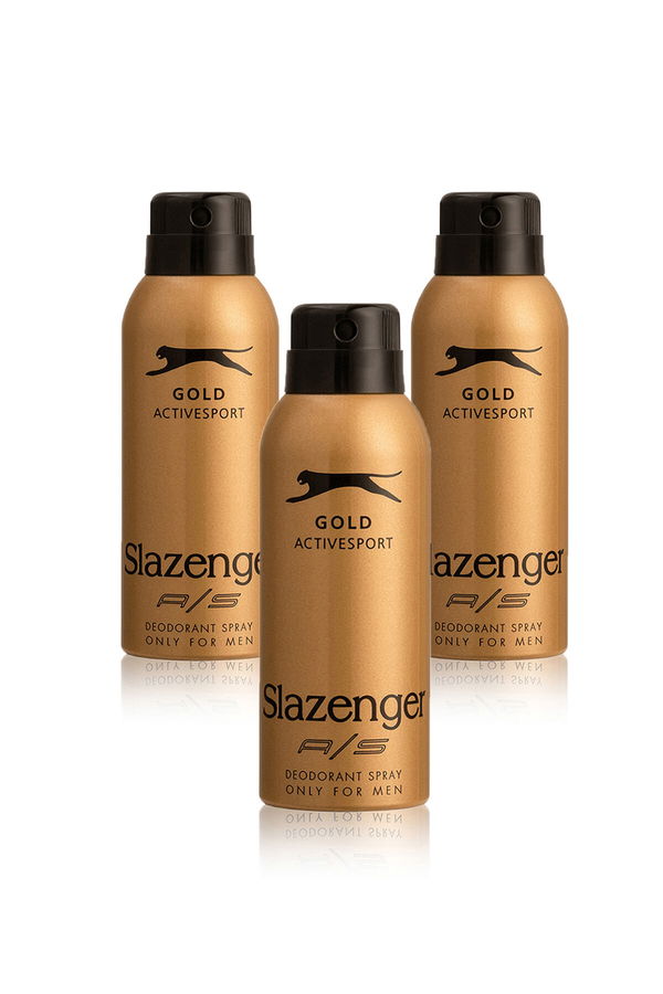 Slazenger Active Sport 3 lü Set Erkek Gold Deodorant