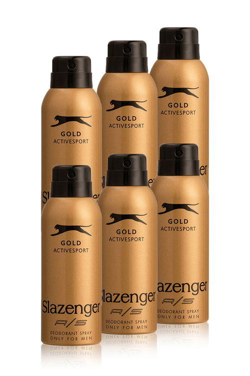 Slazenger Active Sport 6 lı Set Erkek Gold Deodorant