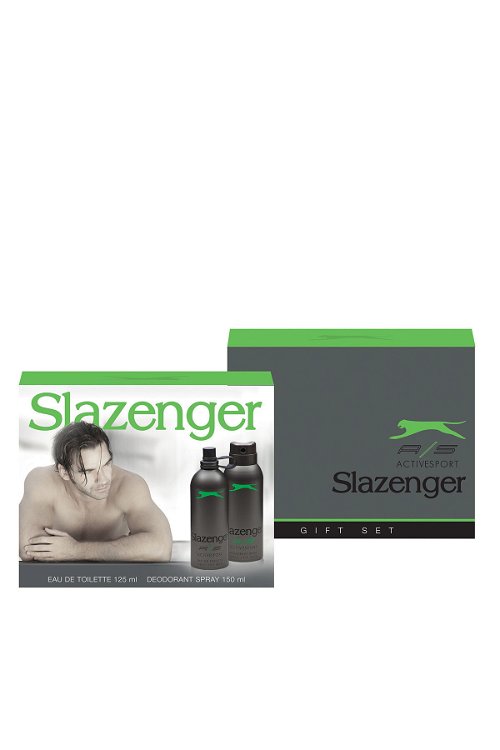 Slazenger Active Sport Parfüm Deodorant Set Erkek Kozmetik Yeşil