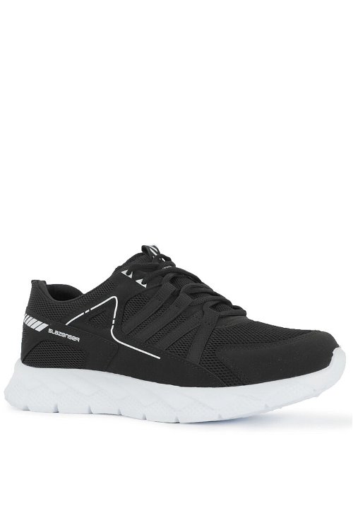 Slazenger ALONE I Sneaker Unisex Ayakkabı Siyah / Beyaz