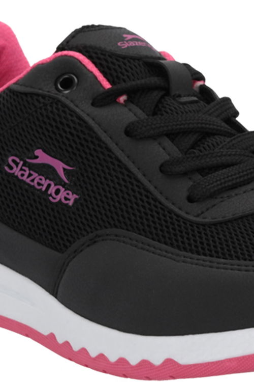 Slazenger ANGLE I Kadın Siyah / Fuşya Günlük Spor Ayakkabısı
