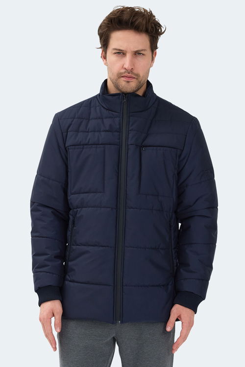 Slazenger BALDWING Erkek Dik Yaka Fermuarlı Lacivert Mont & Kaban