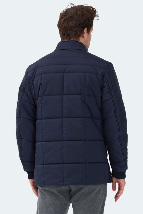 Slazenger BALDWING Erkek Dik Yaka Fermuarlı Lacivert Mont & Kaban