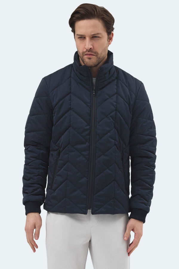 Slazenger BEAST Erkek Dik Yaka Fermuarlı Lacivert Mont & Kaban