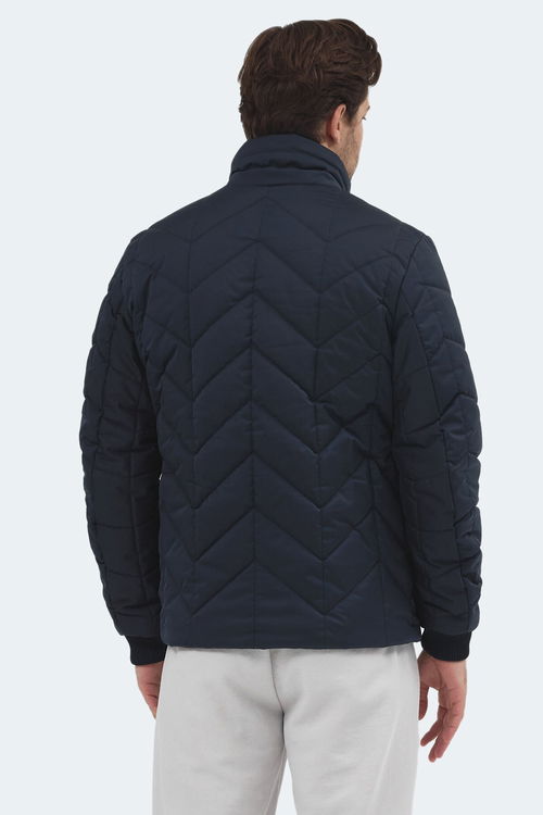 Slazenger BEAST Erkek Dik Yaka Fermuarlı Lacivert Mont & Kaban