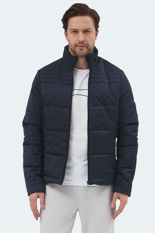 Slazenger BLANCO Erkek Dik Yaka Slim Fit Lacivert Mont & Kaban