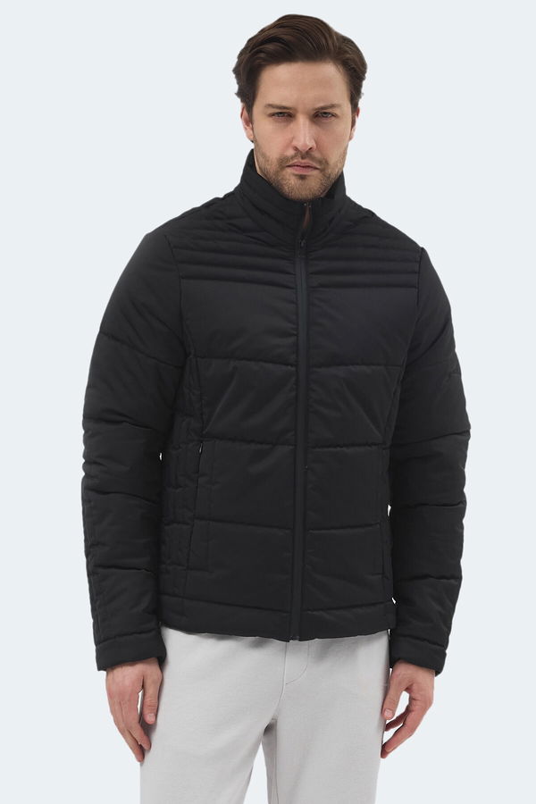 Slazenger BLANCO Erkek Dik Yaka Slim Fit Siyah Mont & Kaban